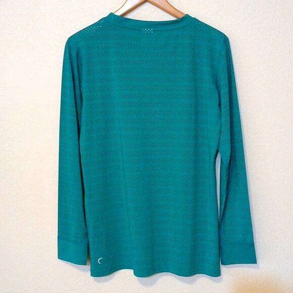 Zyia teal chill long T-RC long sleeve active top - Picture 4 of 6